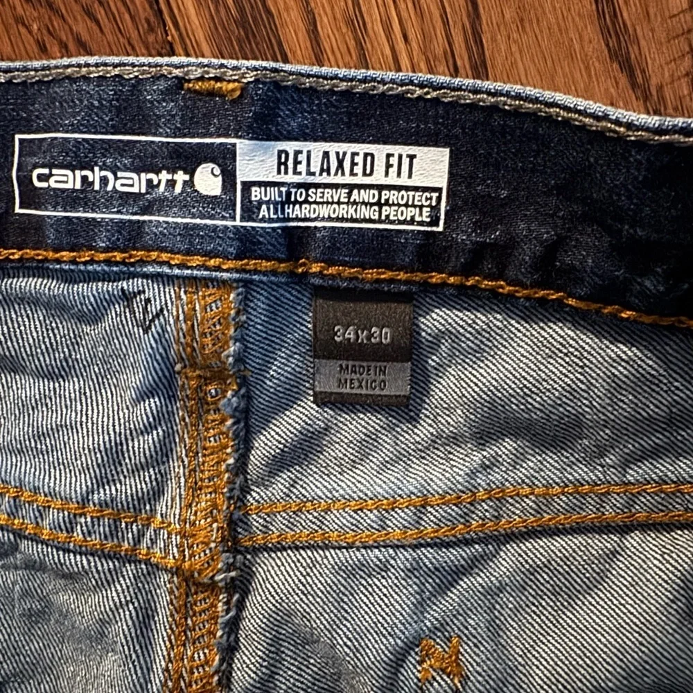 Carhartt Men's Relaxed Fit Blue Jeans Size 34X30